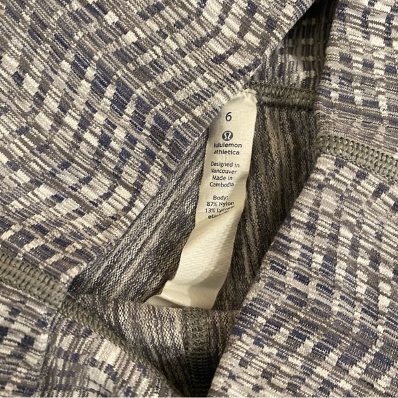 Lululemon Wunder Under Luon Arrow Jacquard Battleship Silver Spoon - Picture 5 of 7